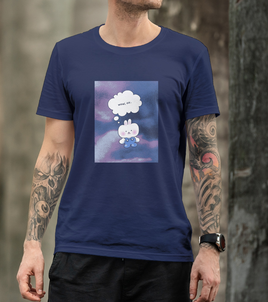 The Yetee Merch Wow Ok Thought Bubble Character T-Shirt