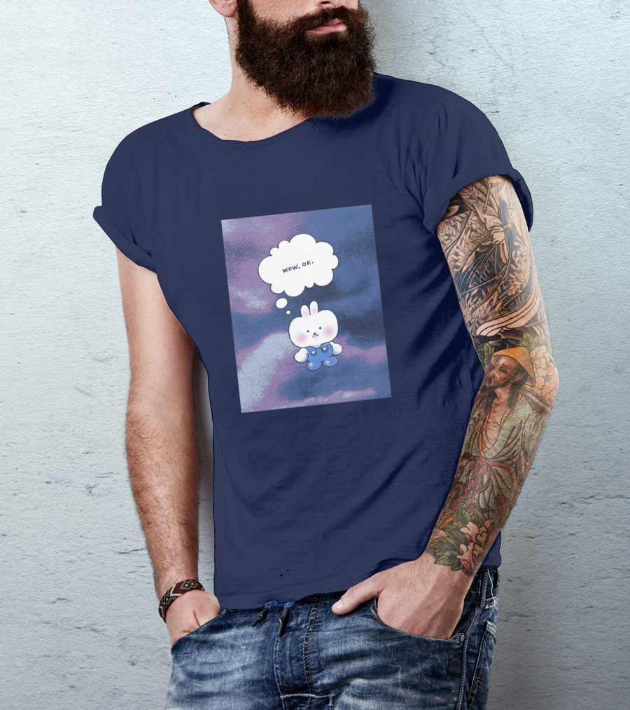 The Yetee Merch Wow Ok Thought Bubble Character T-Shirt