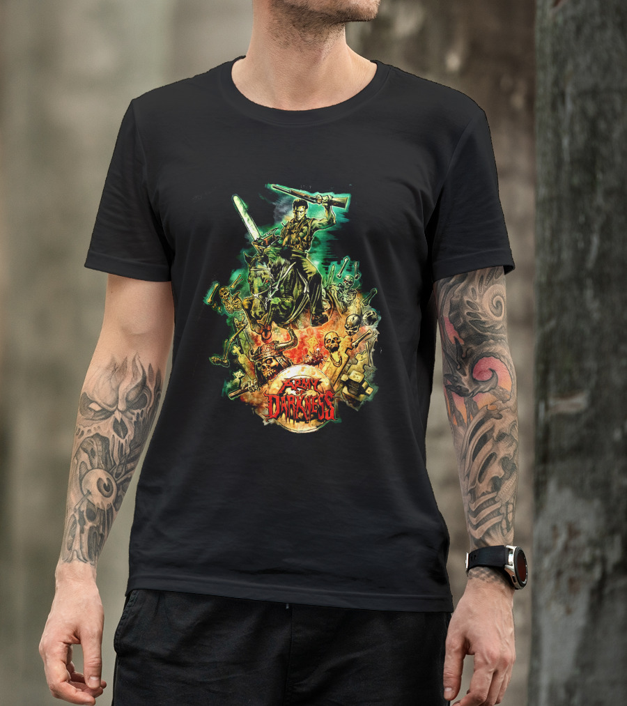 Army Of Darkness Battle Scene By Graham Humphreys T-Shirt