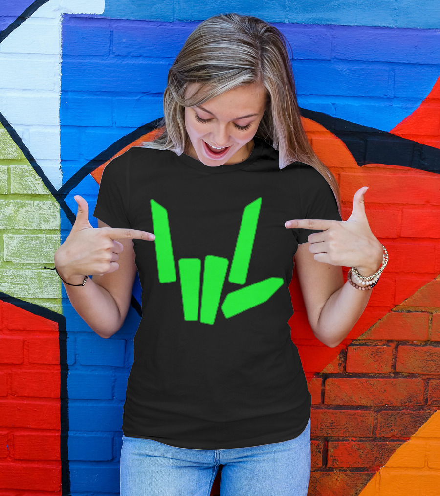 Original Share The Love Green Hand Sign Gesture T-Shirt