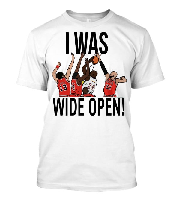 Kobe Bryant I Was Wide Open Basketball Bulls Lakers T-Shirt