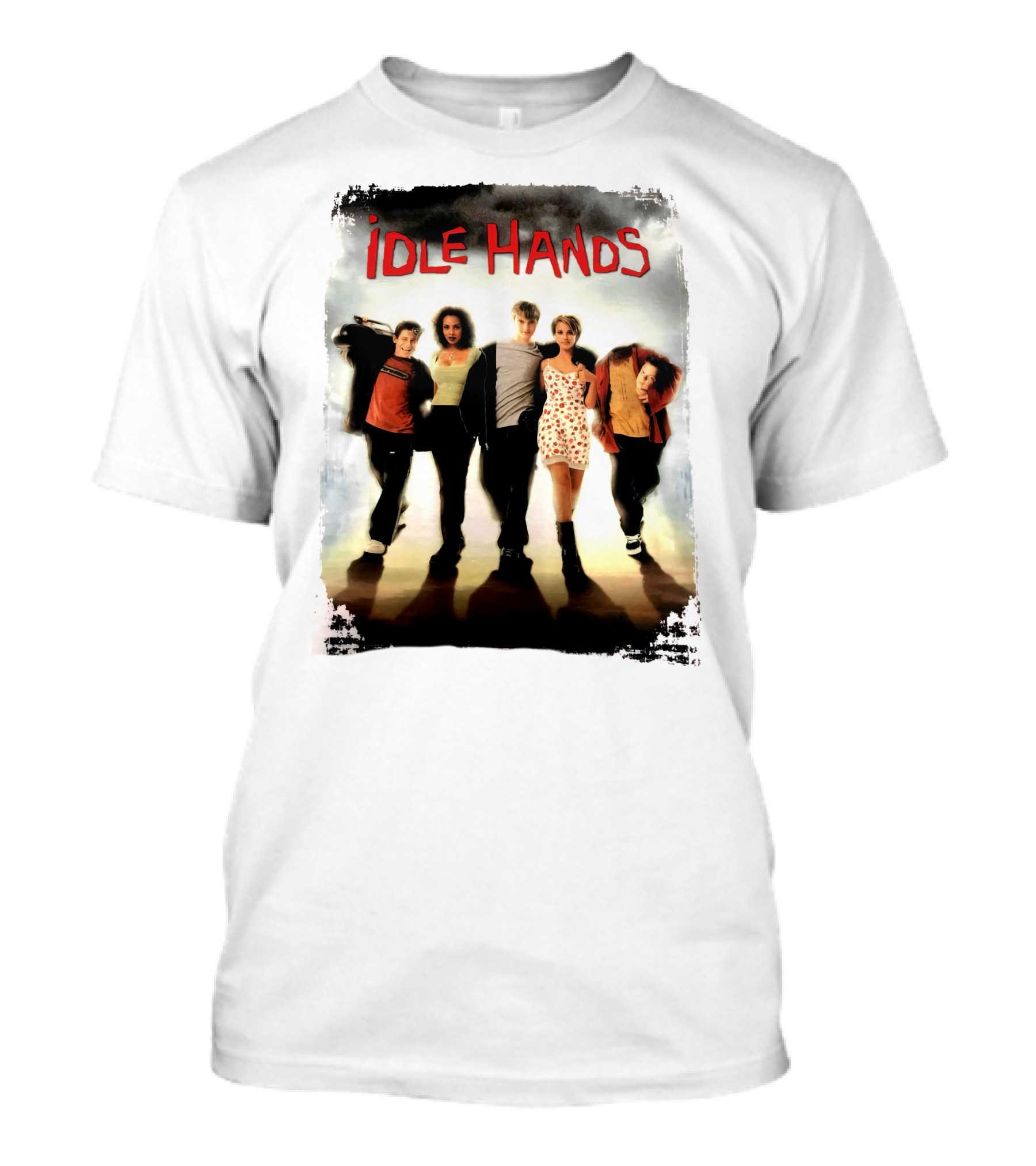 Idle Hands Seth Green Devon Sawa 1990s Halloween Horror Movie Cover T-Shirt