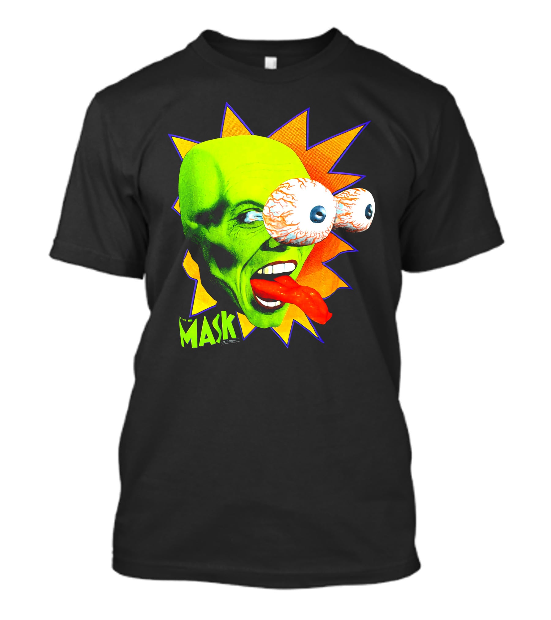 MASK Vintage Stanley Ipkiss Bug Eyes Scene Explosion T-Shirt