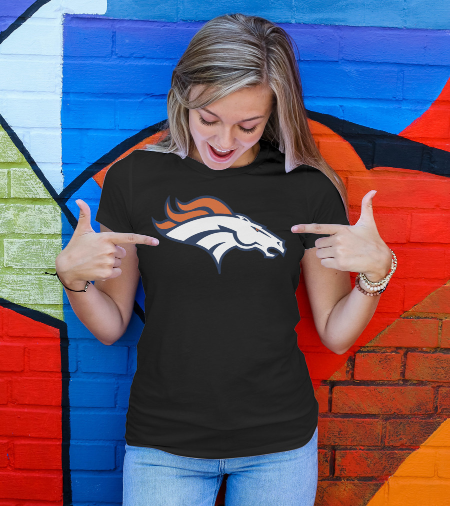 Denver Broncos Football Team Logo Design For Fans T-Shirt