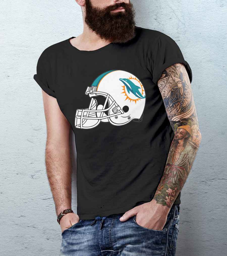 Miami Dolphins Helmet Football Team T-Shirt