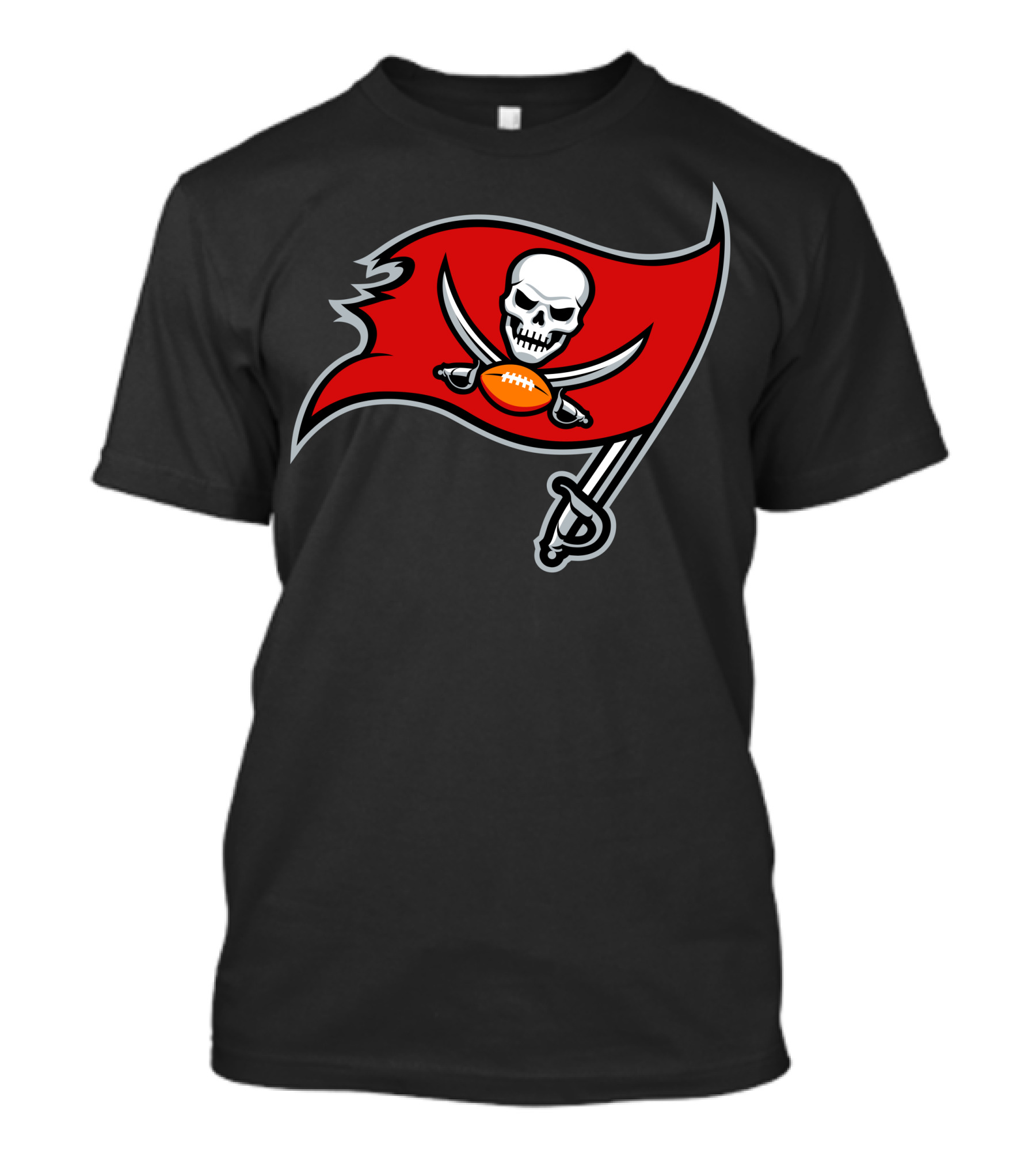 Tampa Bay Buccaneers Skull Flag Football Team T-Shirt