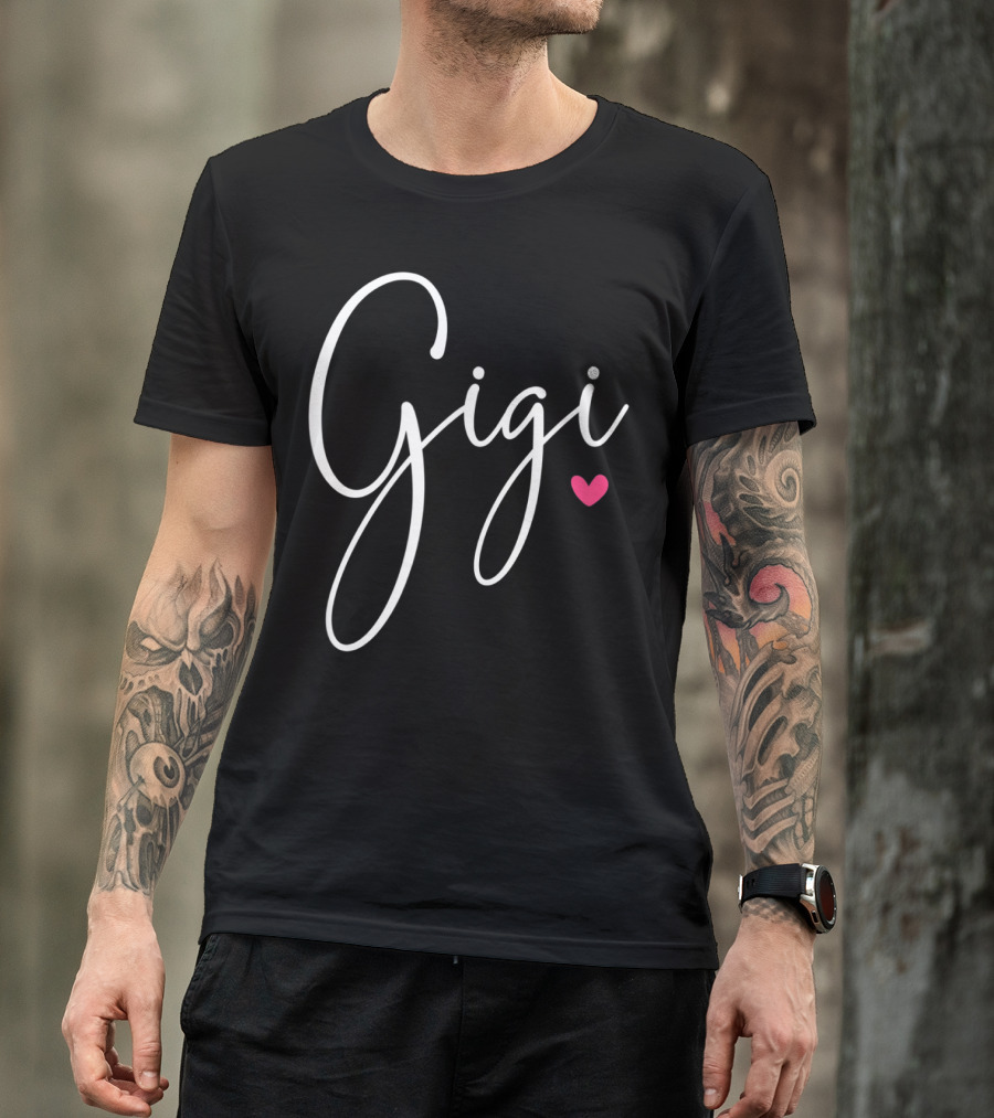 Gigi Grandma Christmas Birthday Heart T-Shirt
