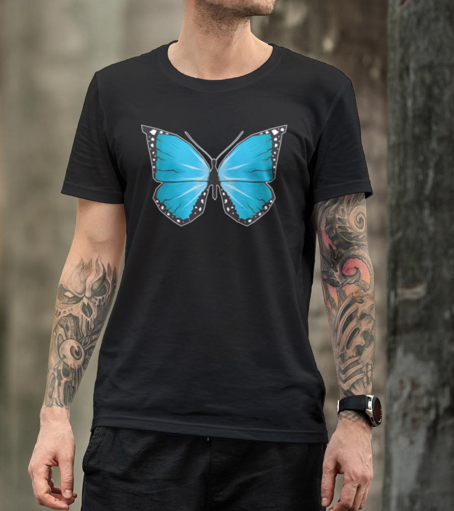 Blue Butterfly Aesthetic Soft Grunge T-Shirt