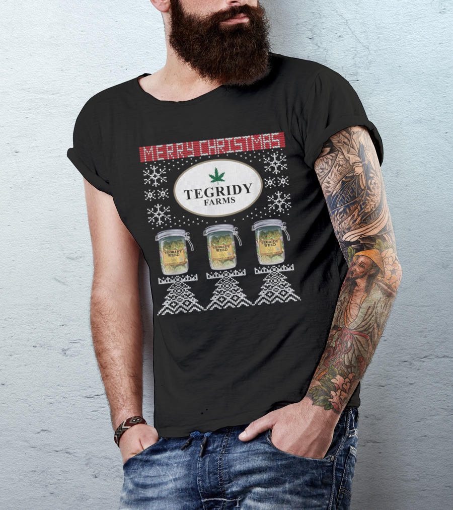 Merry Christmas Tegridy Farms Weed Ugly Christmas Special T-Shirt