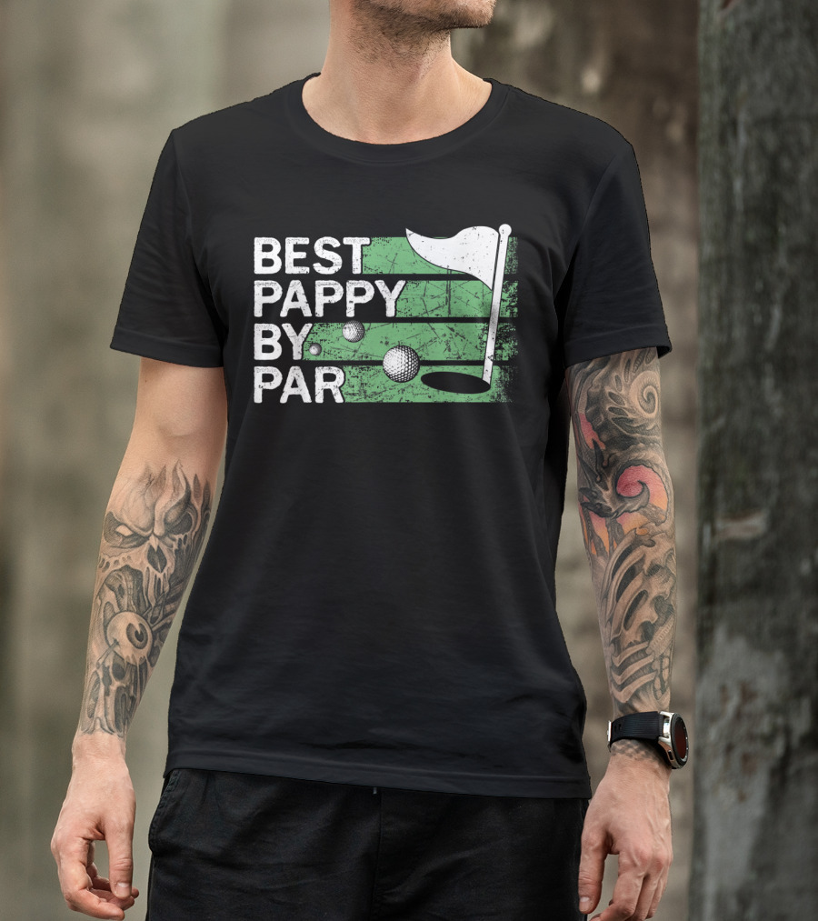Best Pappy By Par Golf Flag And Ball T-Shirt