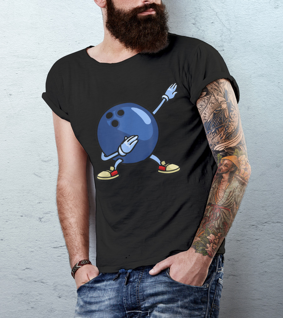 Bowling Ball Dab Youth Alley Pin Mom T-Shirt