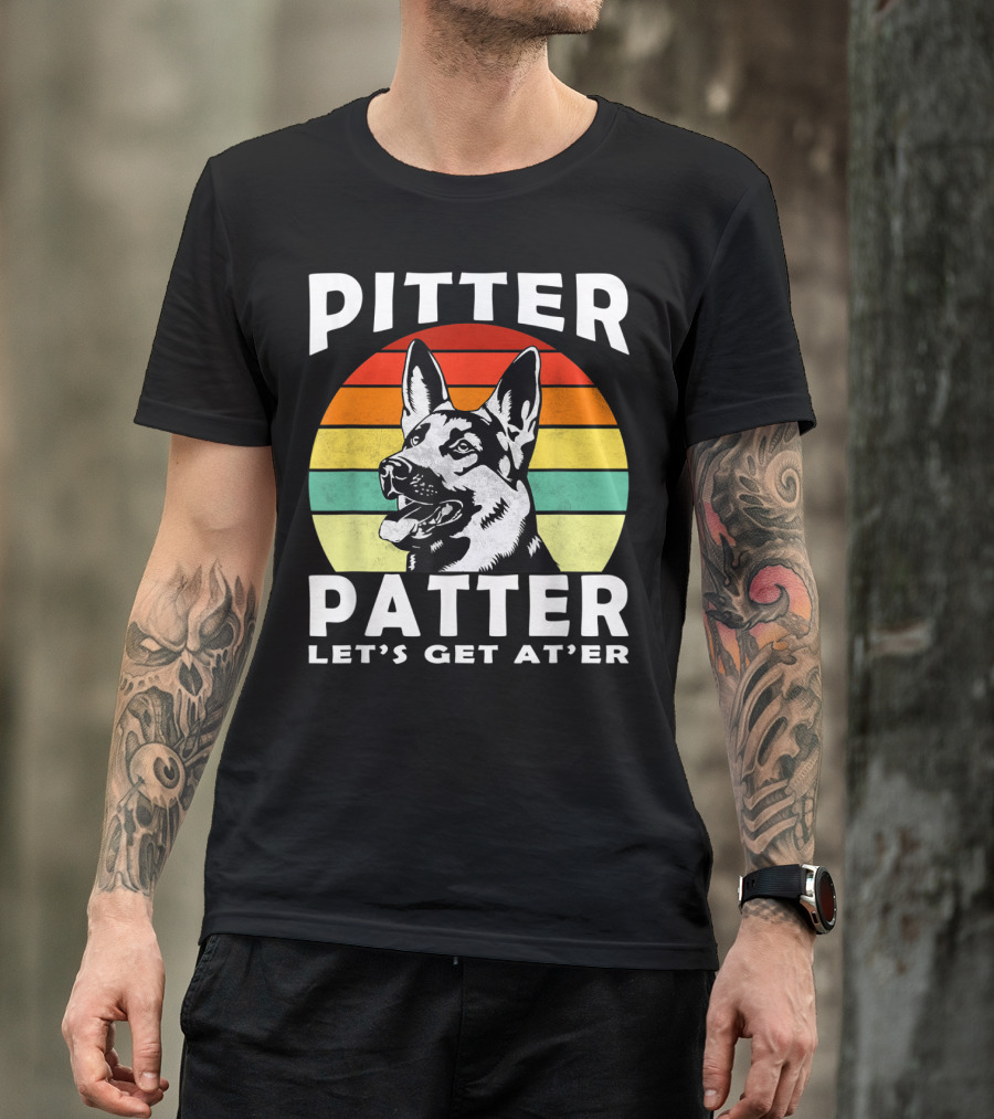 Pitter Patter Let's Get At'er Dog Rainbow T-Shirt