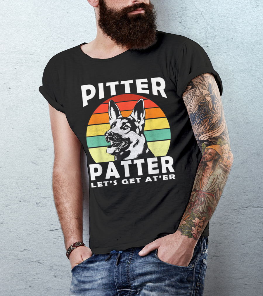 Pitter Patter Let's Get At'er Dog Rainbow T-Shirt