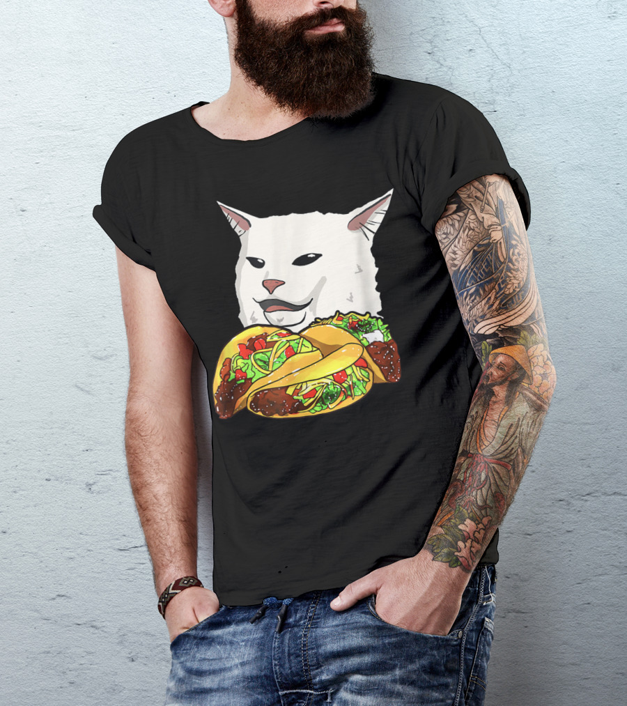 Woman Yelling At A Cat Meme Taco T-Shirt