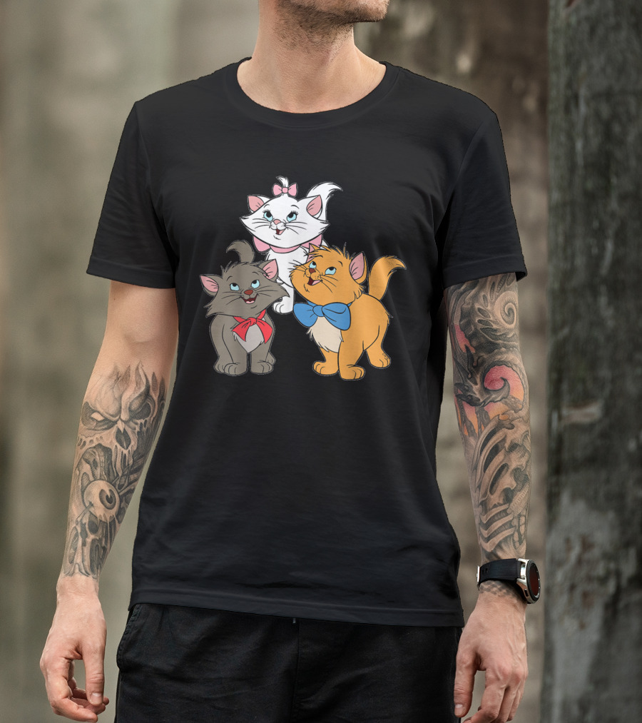 WoMarie Cartoon Aristocats Kittens Trio T-Shirt
