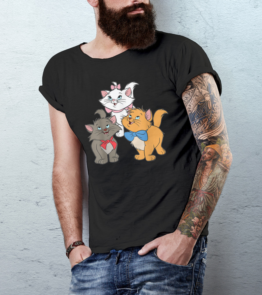 WoMarie Cartoon Aristocats Kittens Trio T-Shirt