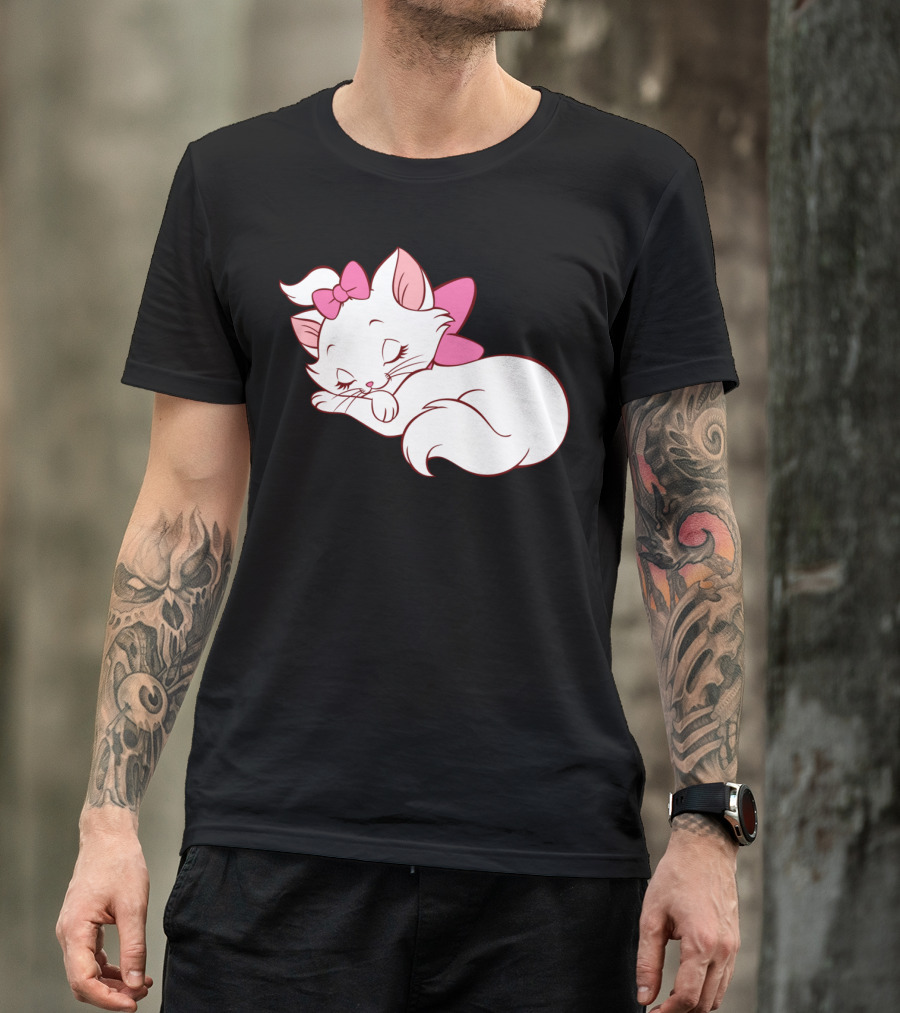 WoMarie Marie Cat Aristocats Kitty Cartoon T-Shirt