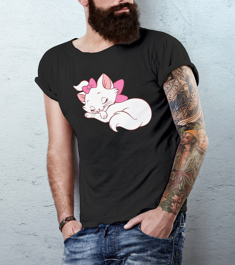 WoMarie Marie Cat Aristocats Kitty Cartoon T-Shirt