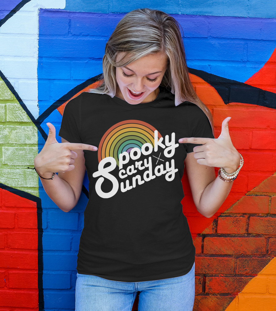 Spooky Scary Sunday Retro T-Shirt