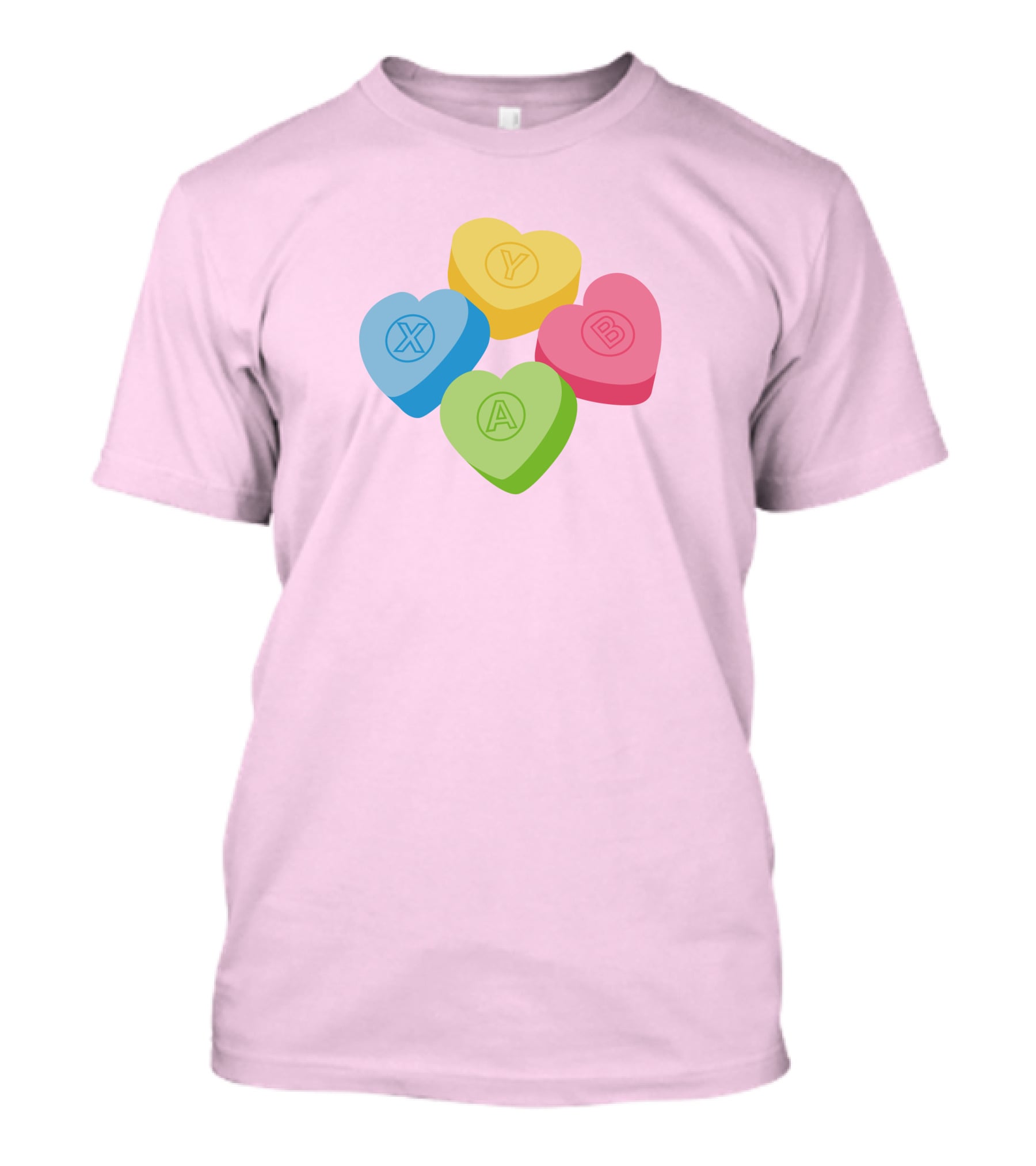 Valentine's Candy Hearts X Y A B T-Shirt Valentine's Candy Hearts X Y A B T-Shirt