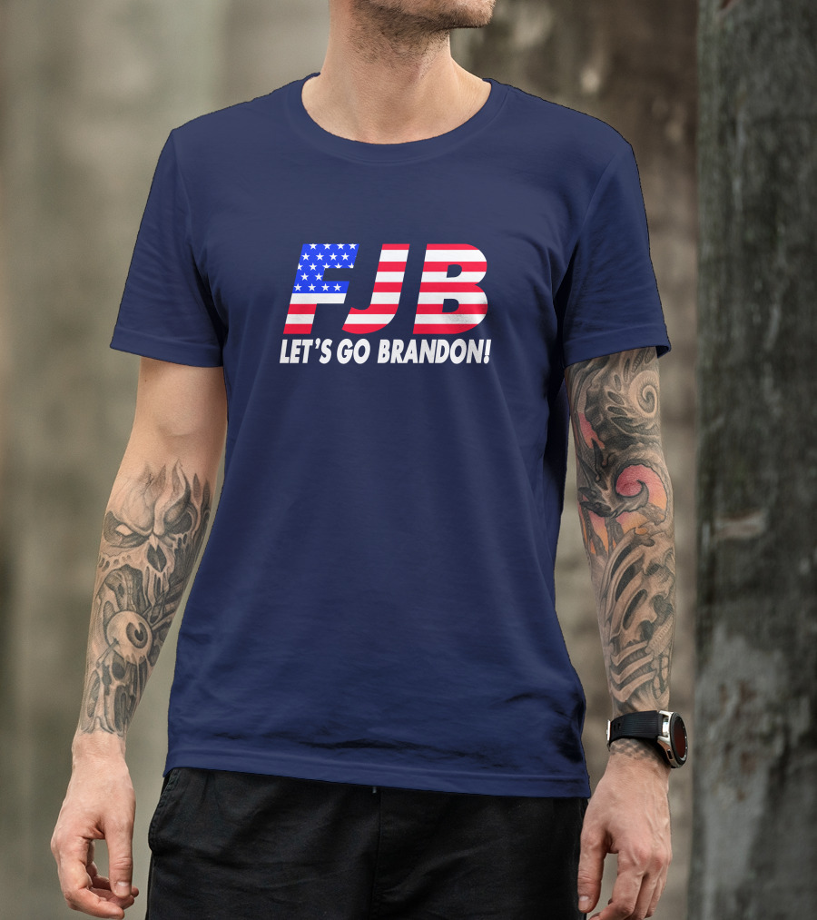 FJB Let's Go Brandon American Flag T-Shirt