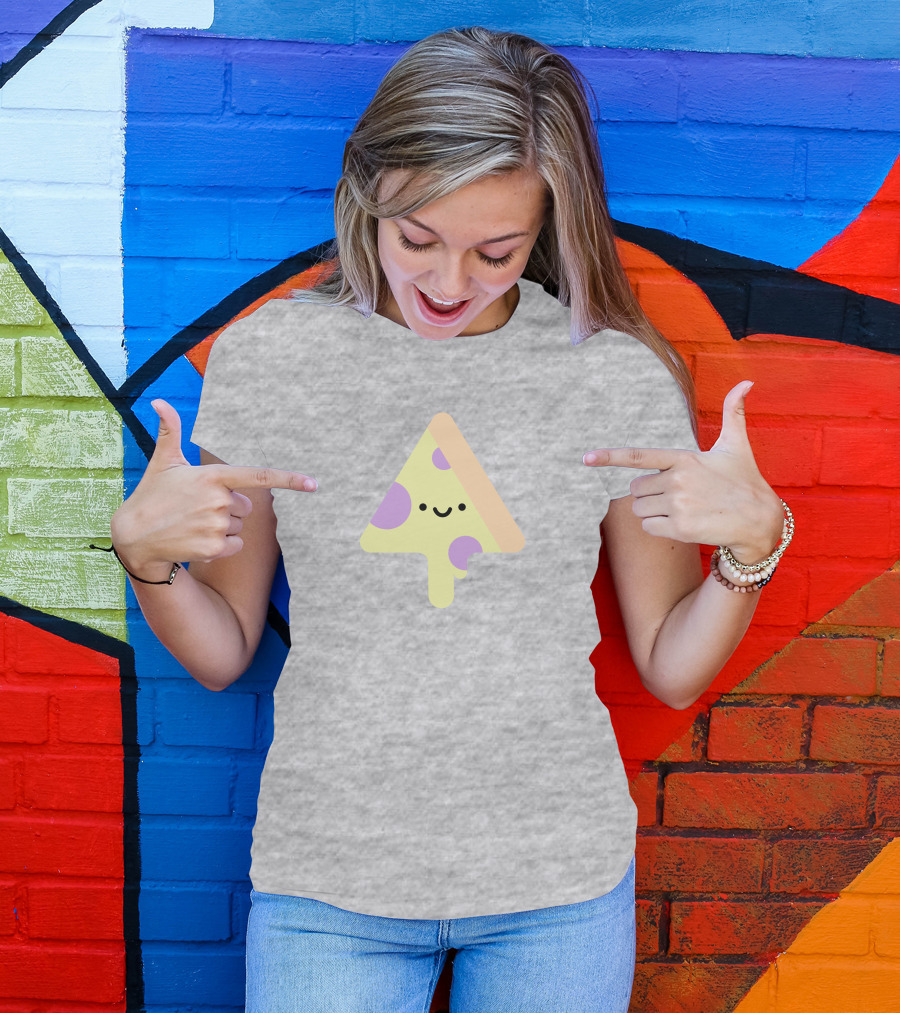 Joe Fabisevich Pizza Cute Smiley Slice Triangle T-Shirt