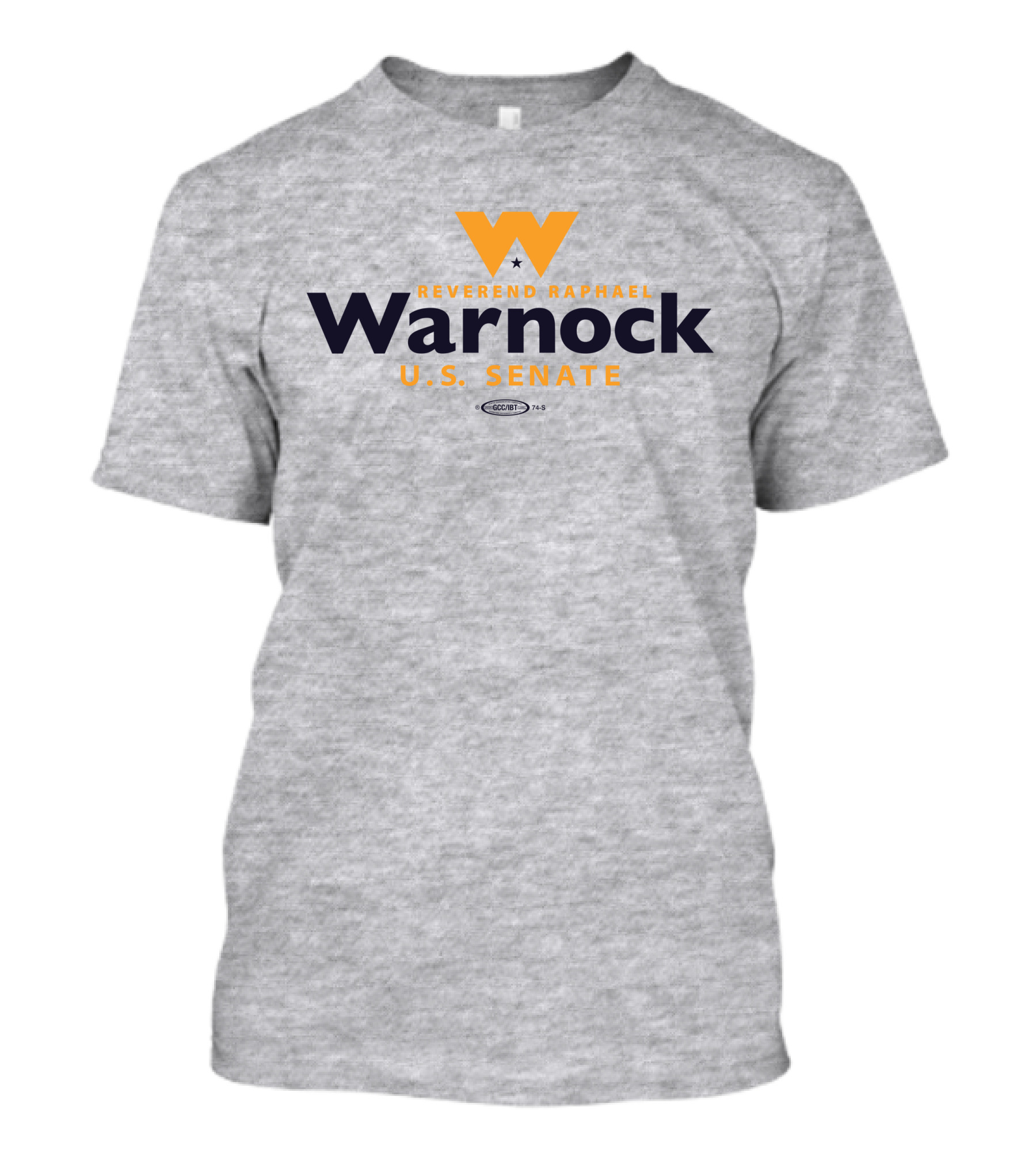 Reverend Raphael Warnock U.S. Senate Campaign Logo With Star And Orange W T-Shirt