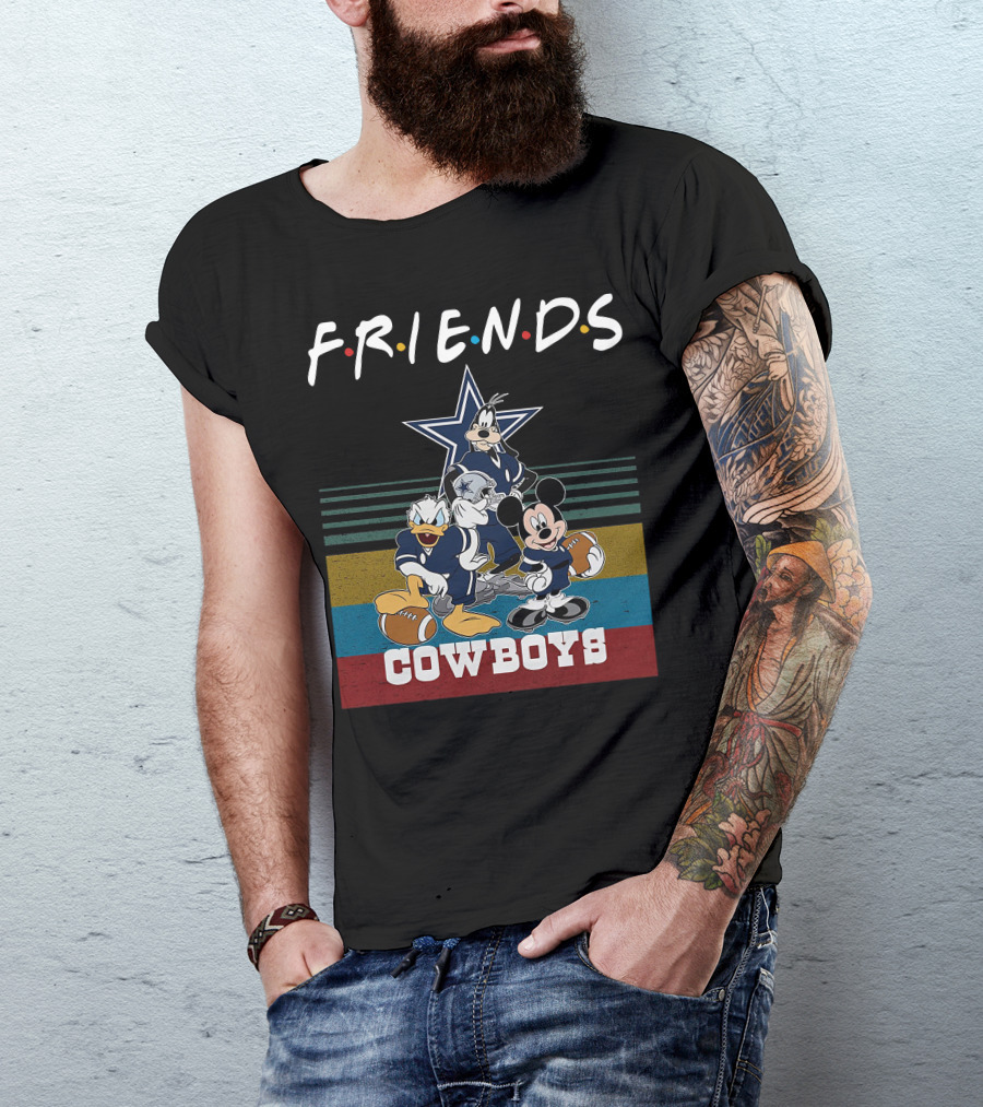 FRIENDS MICKEY DONALD GOOFY COWBOYS FOOTBALL TEAM T-Shirt