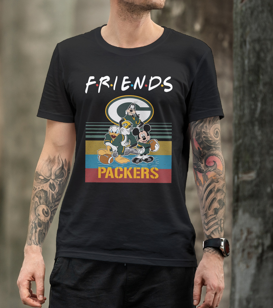 Friends Packers Disney Characters Green Bay Football T-Shirt