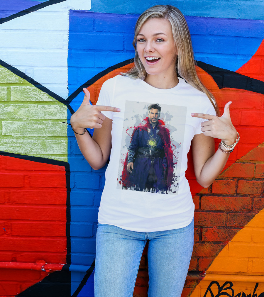 Doctor Strange Spellbinding Red Cloak And Magic Artistry T-Shirt