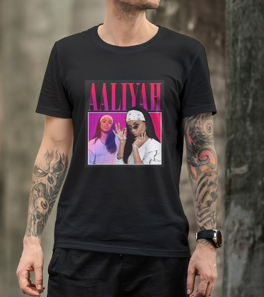 Aaliyah Pink And Red Gradient Bandana T-Shirt