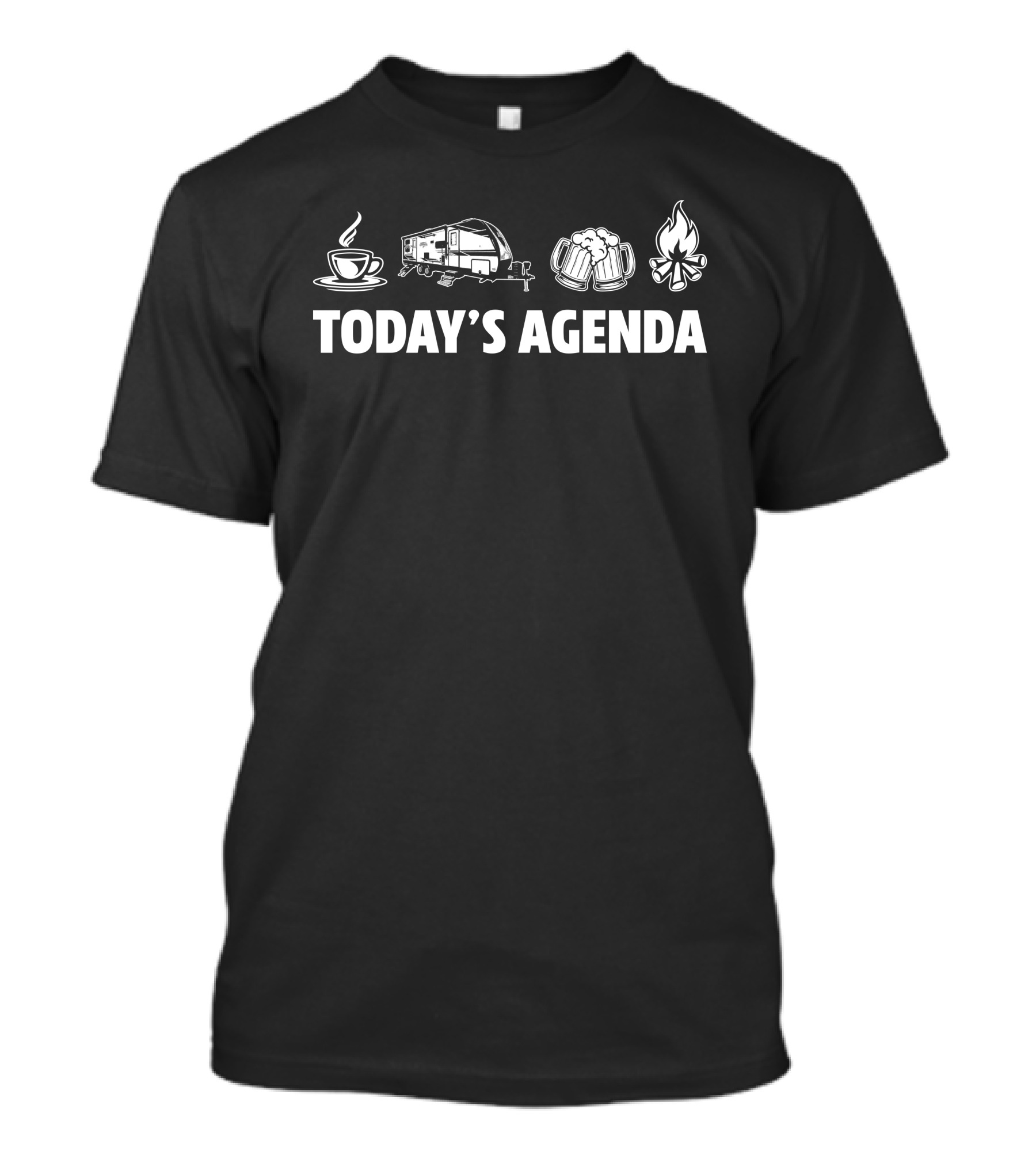 Today's Agenda Coffee Camper Beer Campfire Grand Design Imagine 2800BH T-Shirt