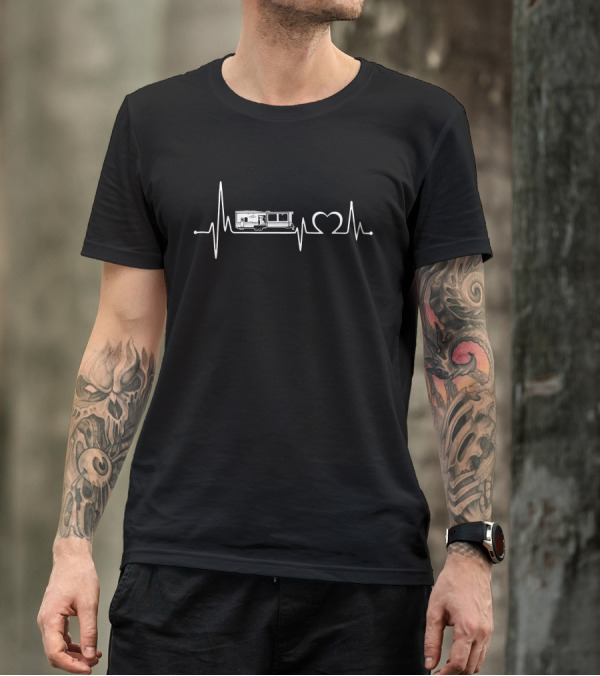 Keystone RV Retreat 391LOFT Heartbeat Line With Camper And Heart T-Shirt