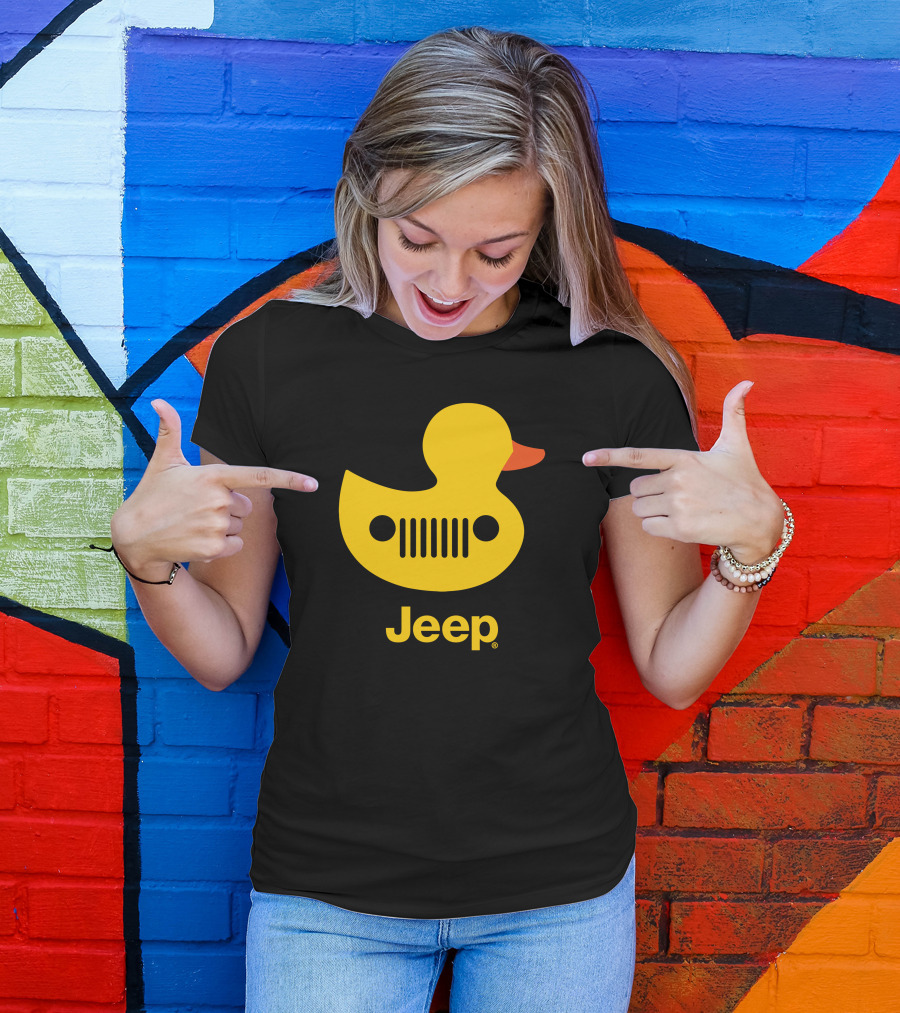 Duck Duck Jeep Rubber Duck Jeep Grill T-Shirt