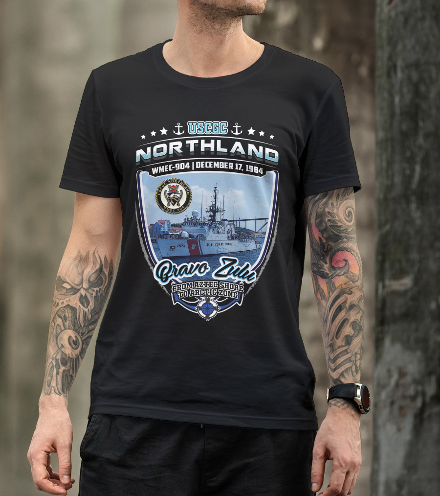 USCGC Northland WMEC-904 December 17 1984 Bravo Zulu From Aztec Shore To Arctic Zone T-Shirt