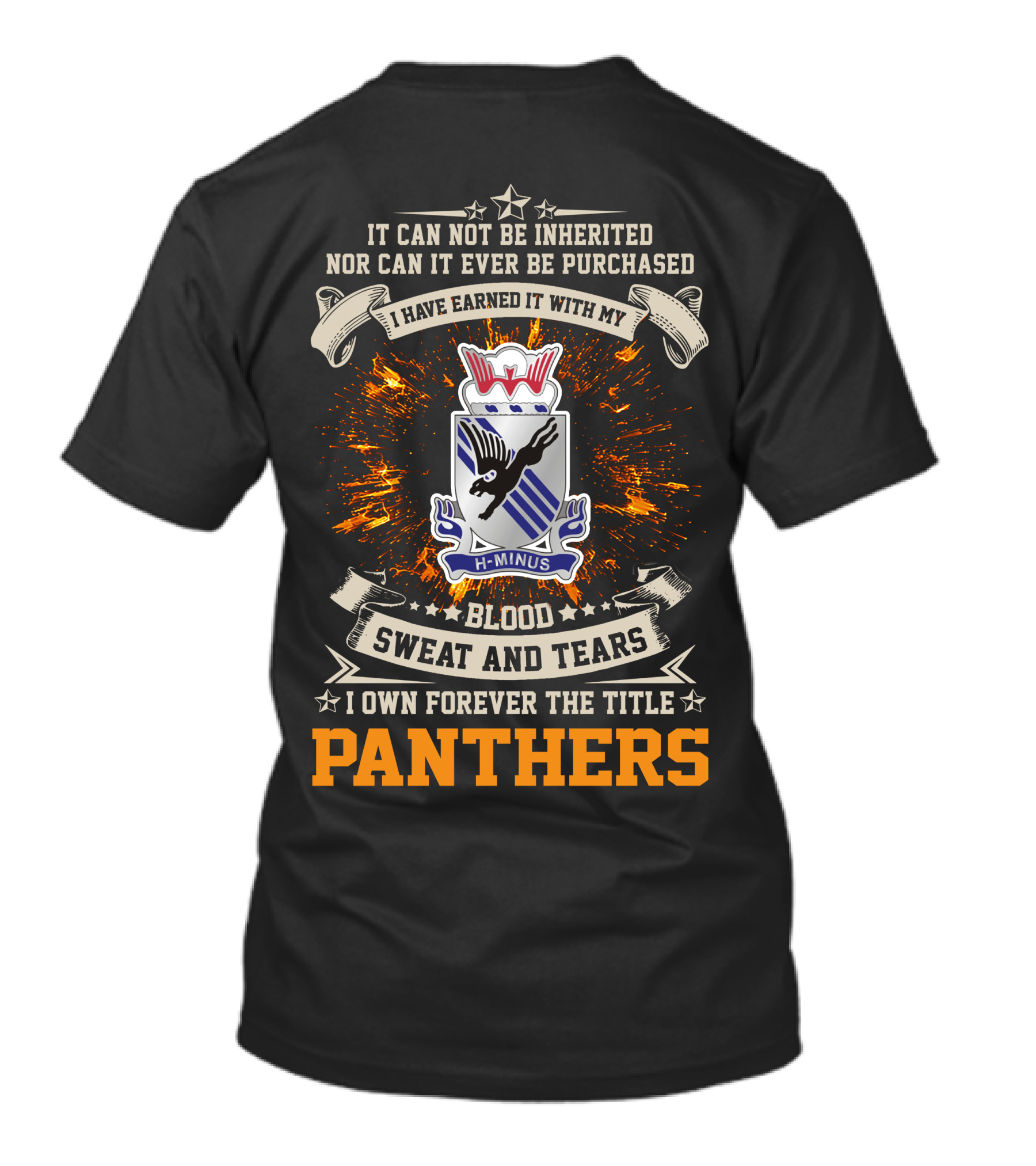 505th Parachute Infantry Regiment H-Minus Panthers Blood Sweat And Tears T-Shirt