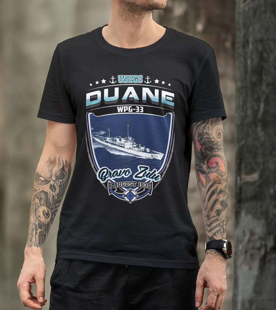 Uscgc Duane Wpg-33 Bravo Zulu 1 August 1936 T-Shirt