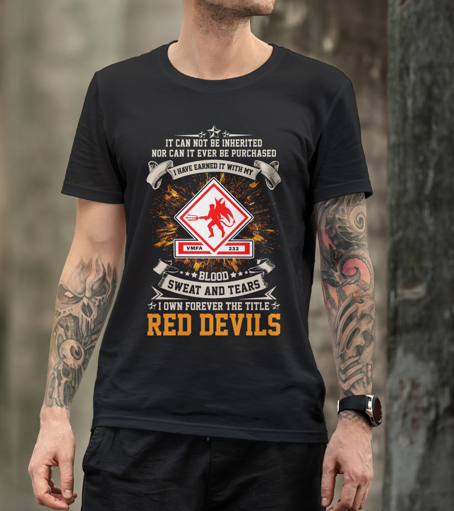 VMFA 232 Blood Sweat And Tears Red Devils T-Shirt