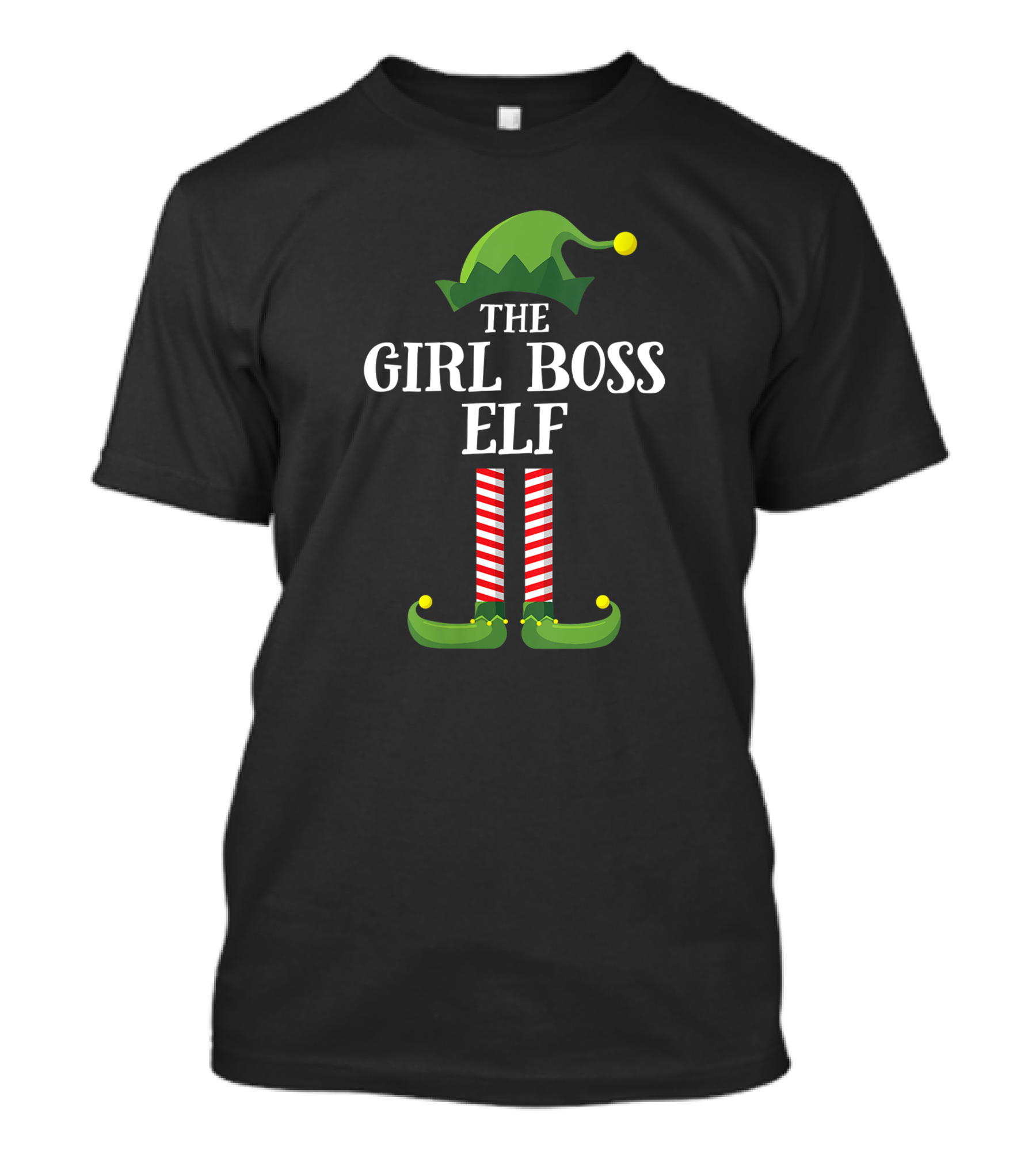 The Girl Boss Elf Matching Family Christmas Pajamas T-Shirt