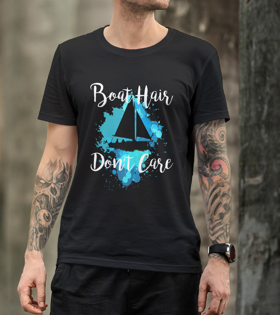Boat Hair Don't Care Sailboat Funny Beach Ocean Lover Women's T-Shirt