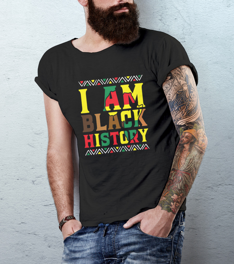 I Am Black History Black History Month Pride African Colors T-Shirt