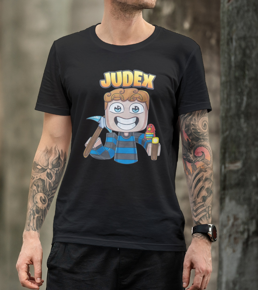 Judex Cartoon Character With Axe And Parrot T-Shirt
