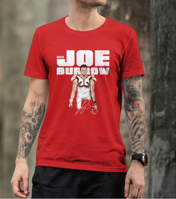 Joe Burrow NFLPA Football Image T-Shirt