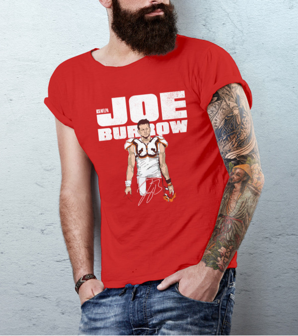 Joe Burrow NFLPA Football Image T-Shirt