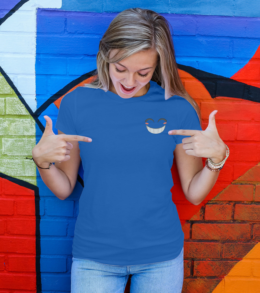 Calixo Smiling Face Blue T-Shirt