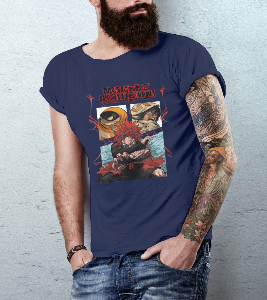 My Hero Academia Kirishima Eijirou With Friends In Battle Stance T-Shirt