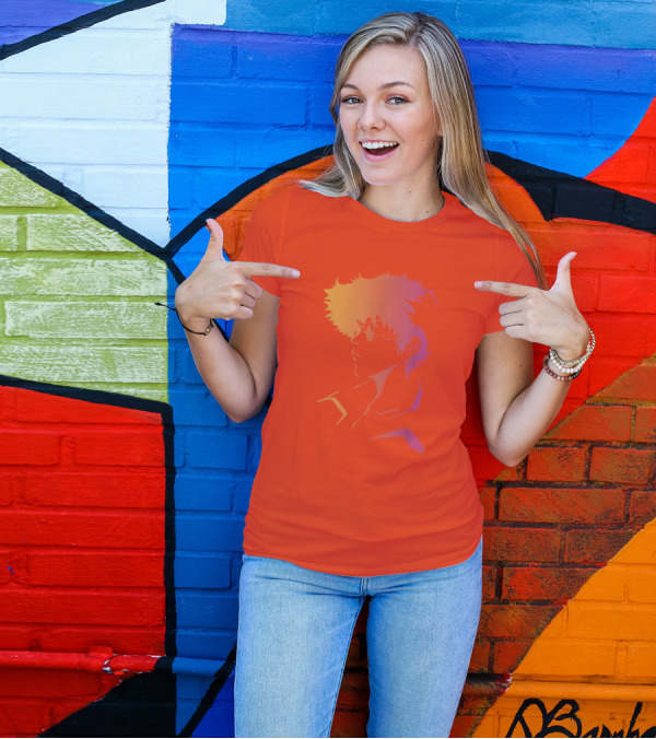 Cowboy Bebop Anime Character Silhouette T-Shirt