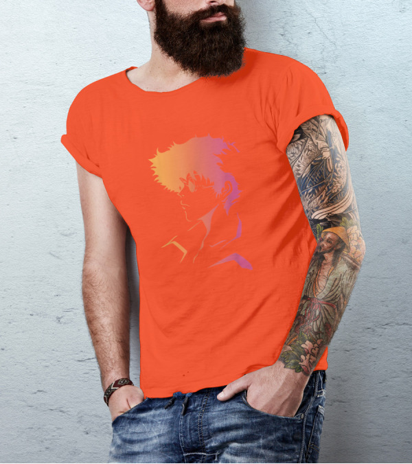 Cowboy Bebop Anime Character Silhouette T-Shirt