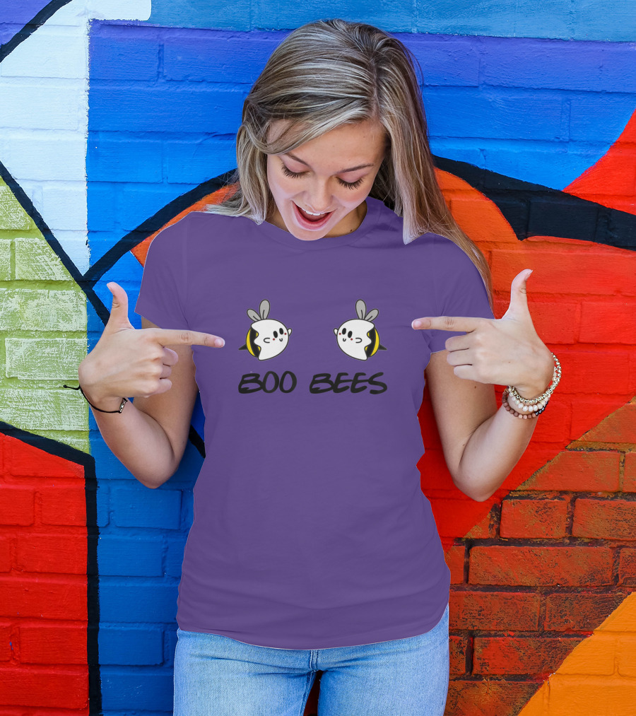 BOO BEES Cute Ghostly Honey Bees Halloween Humor T-Shirt