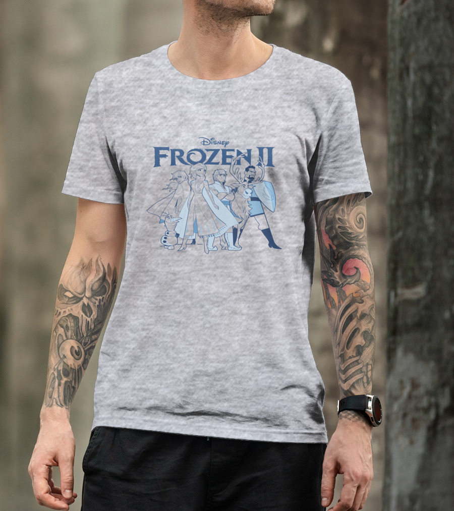 Disney Frozen II Anna Elsa Olaf Kristoff Sven Group Image T-Shirt